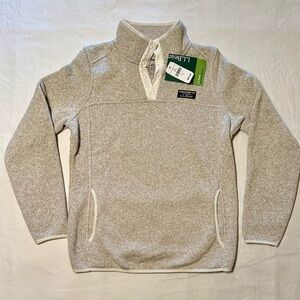 LL Bean Sweater Fleece Pullover - Womens Regular Small - Sailcloth color - NWT